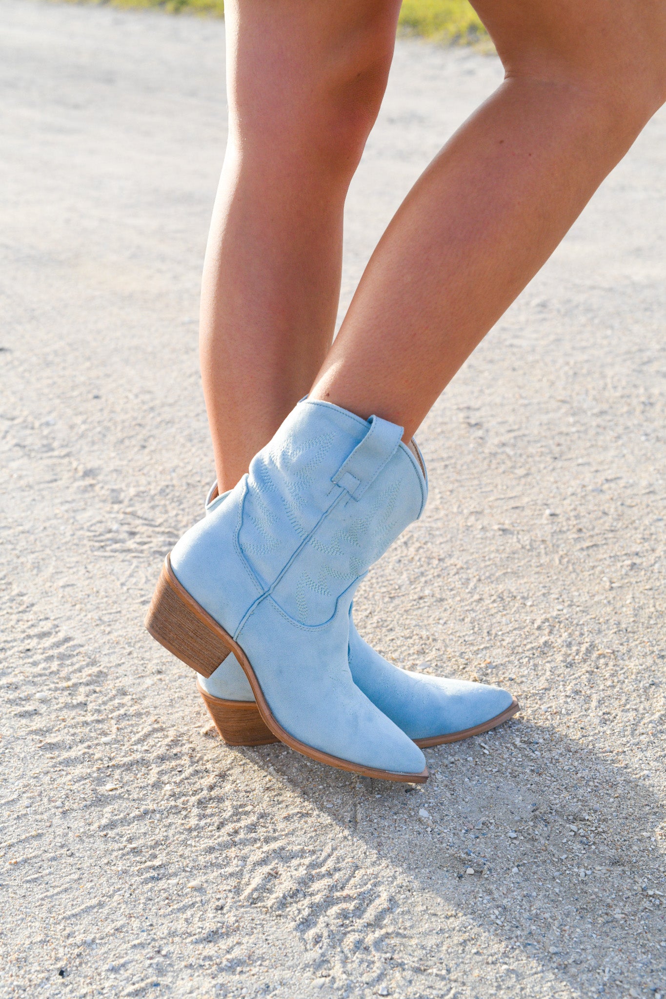 Claire Mini Cowgirl Boots - Blue