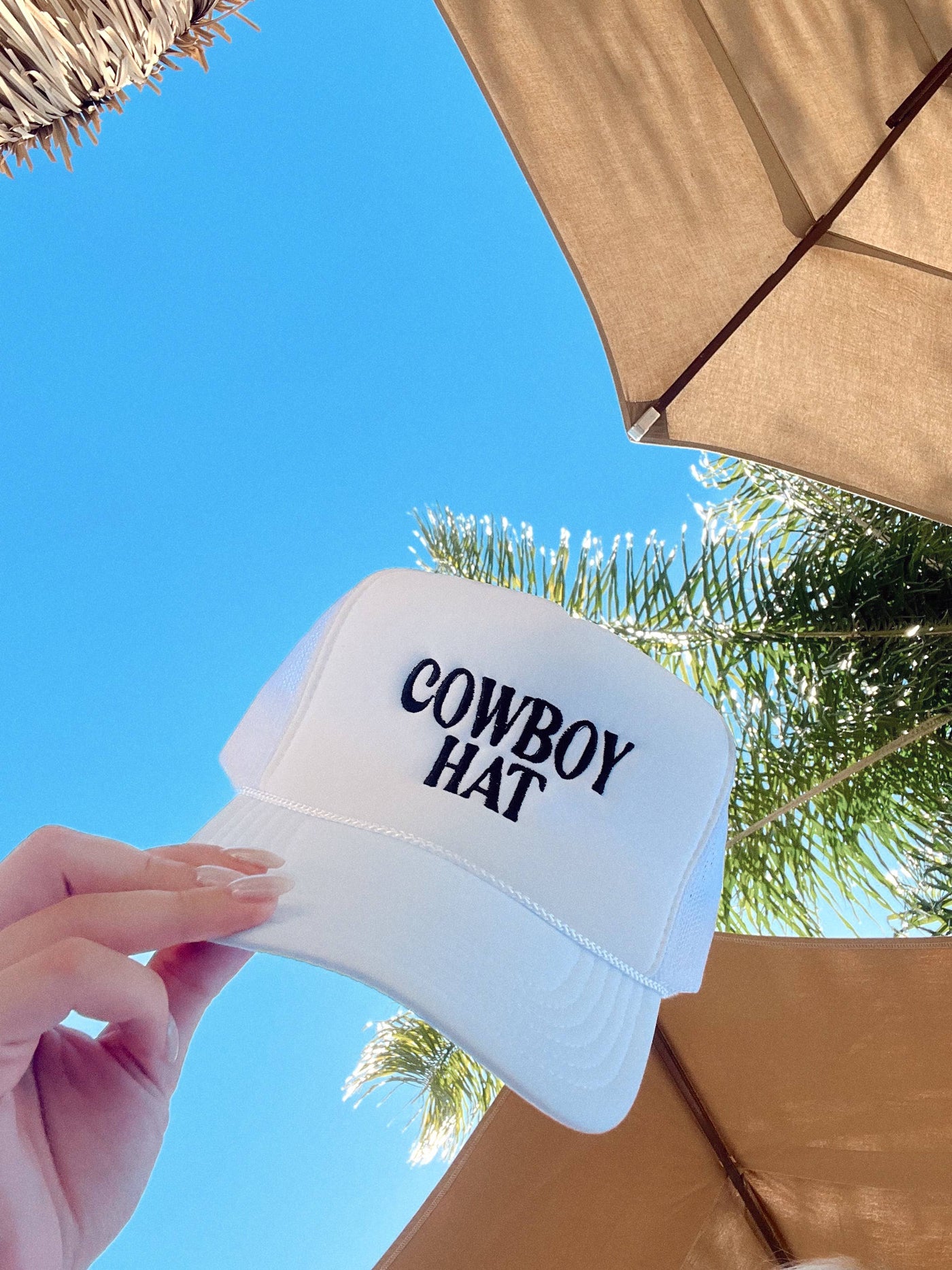 Cowboy Hat- Embroidered Trucker Hat