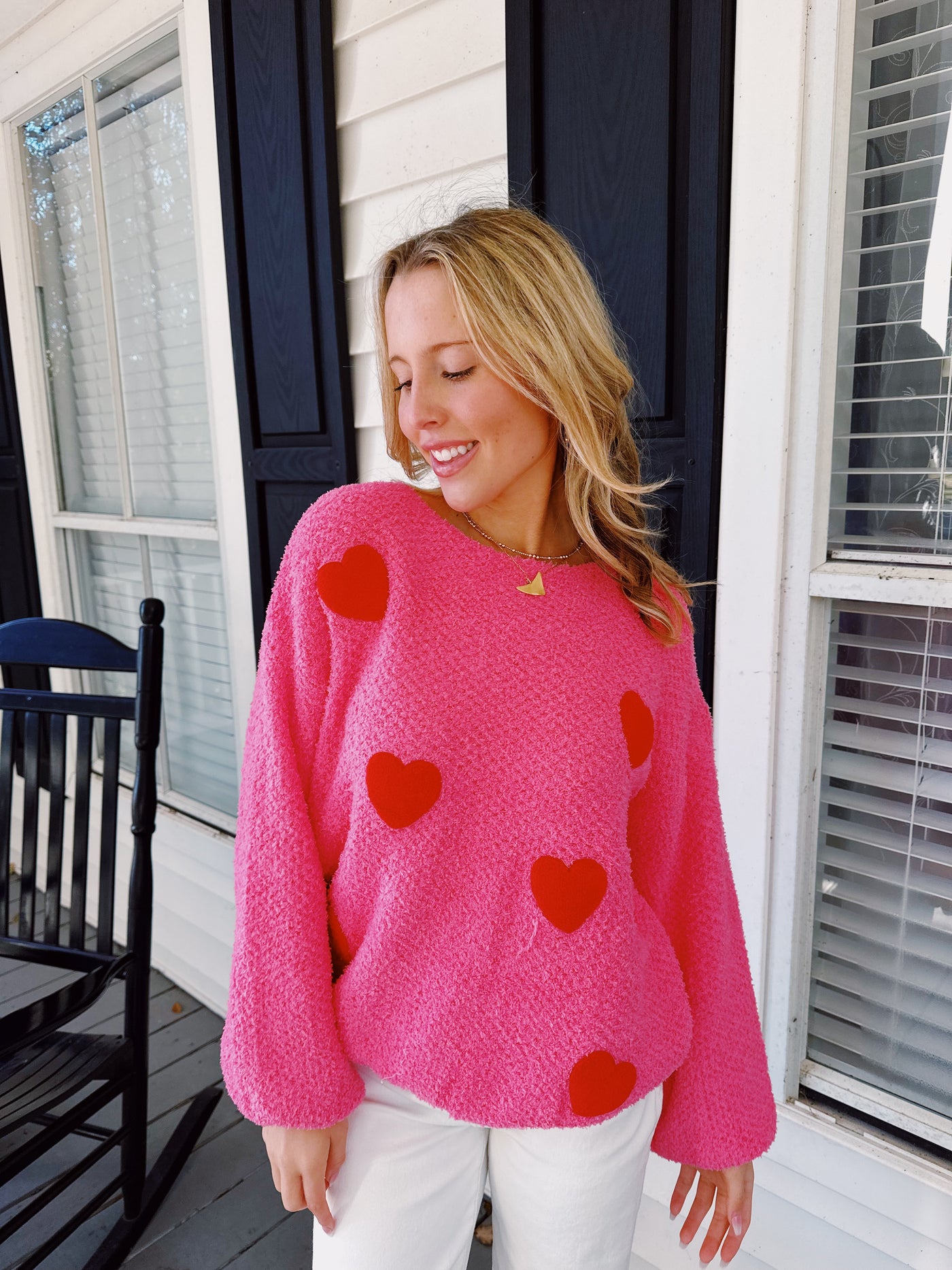 Katie Heart Patch Sweater