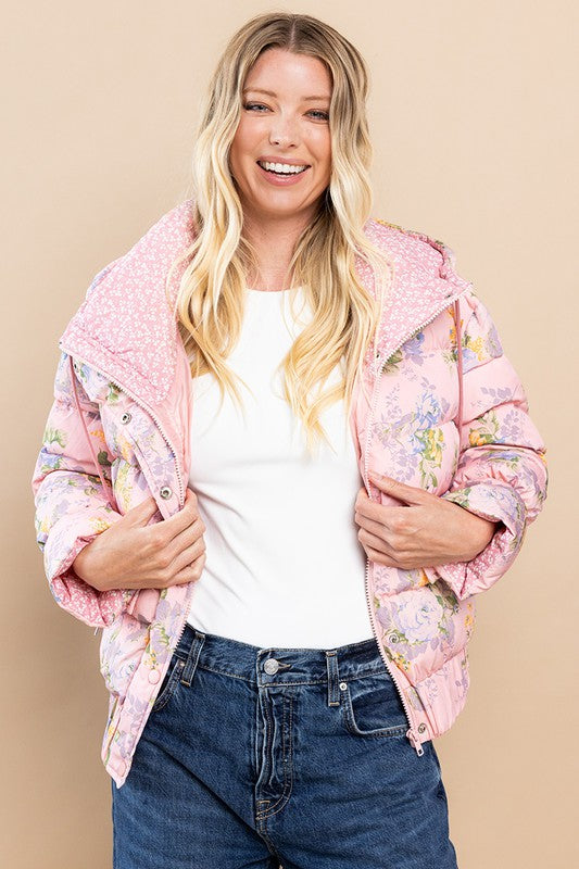 LOVE FANCY PUFFER JACKET - PINK