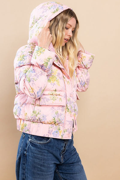 LOVE FANCY PUFFER JACKET - PINK