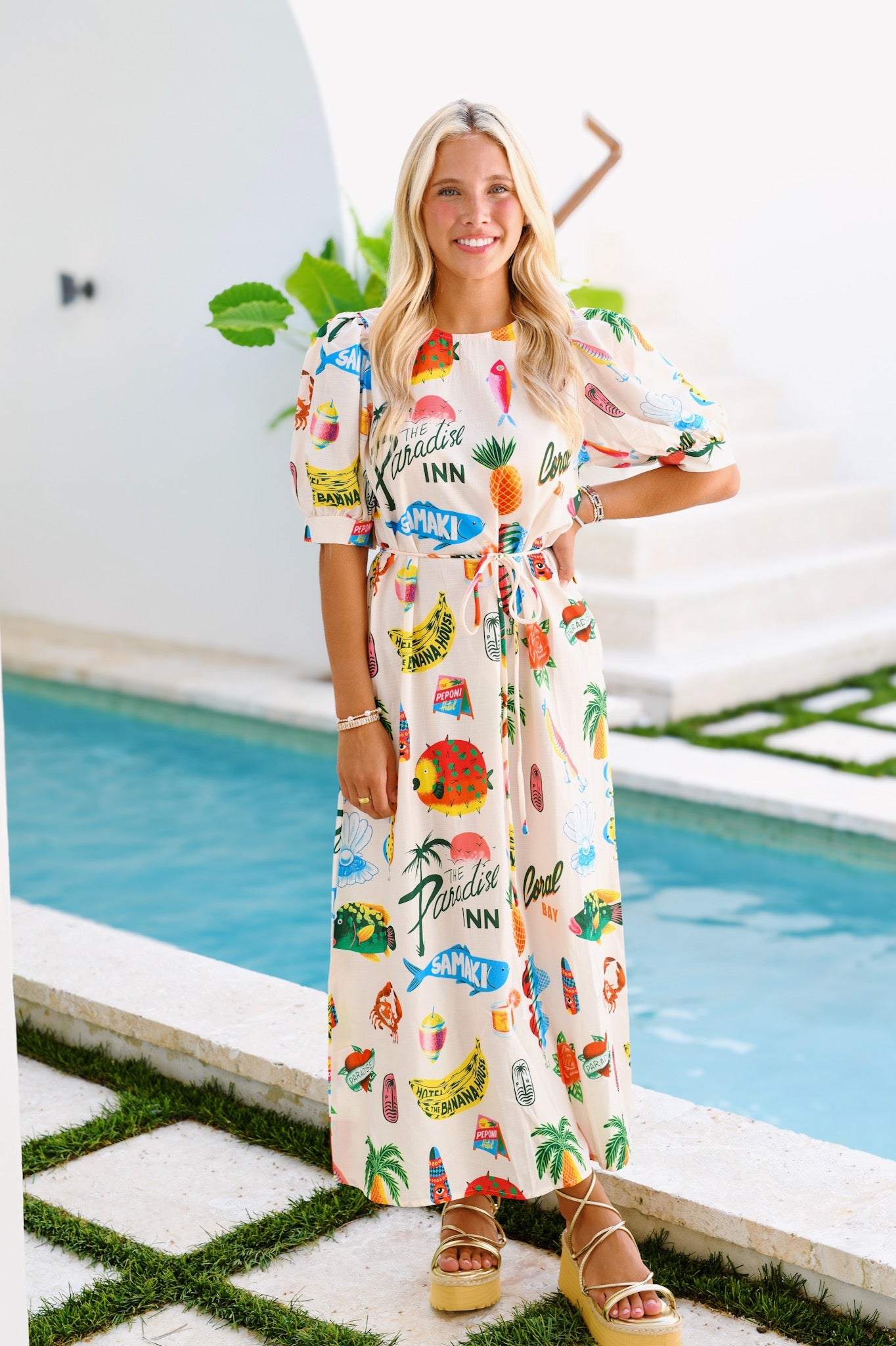 Wren Beach Print Midi-Multi