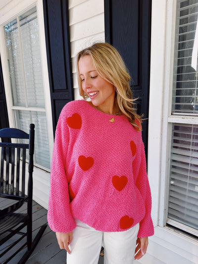 Katie Heart Patch Sweater