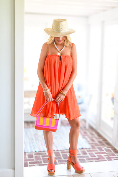 Ashley Mini Dress - Orange