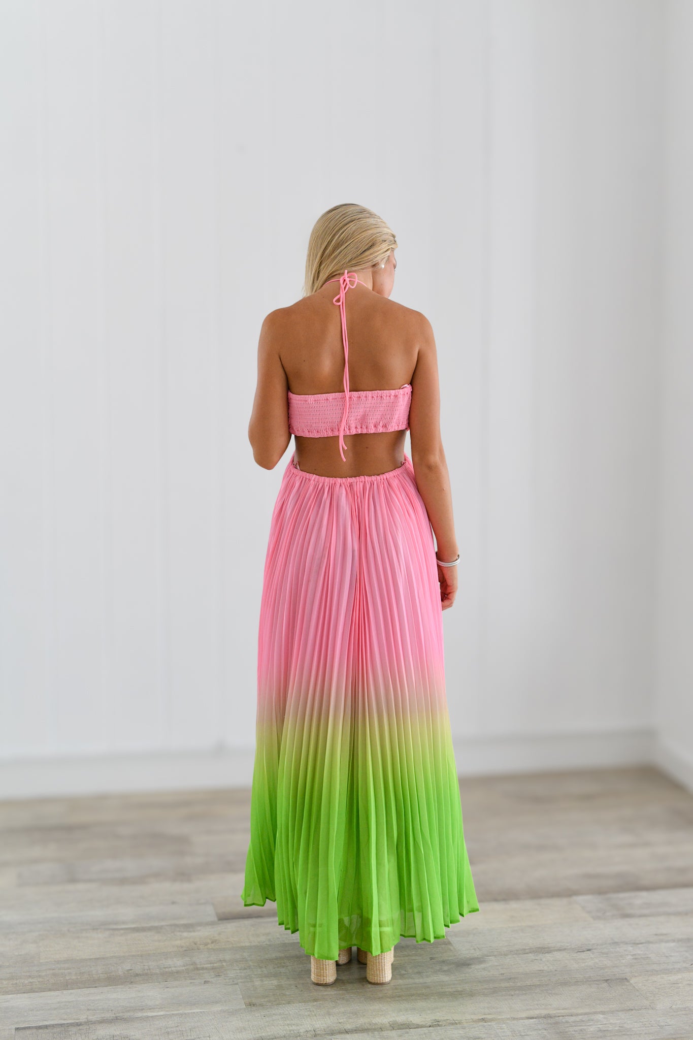 Alyssa  Maxi Dress - Pink/Lime