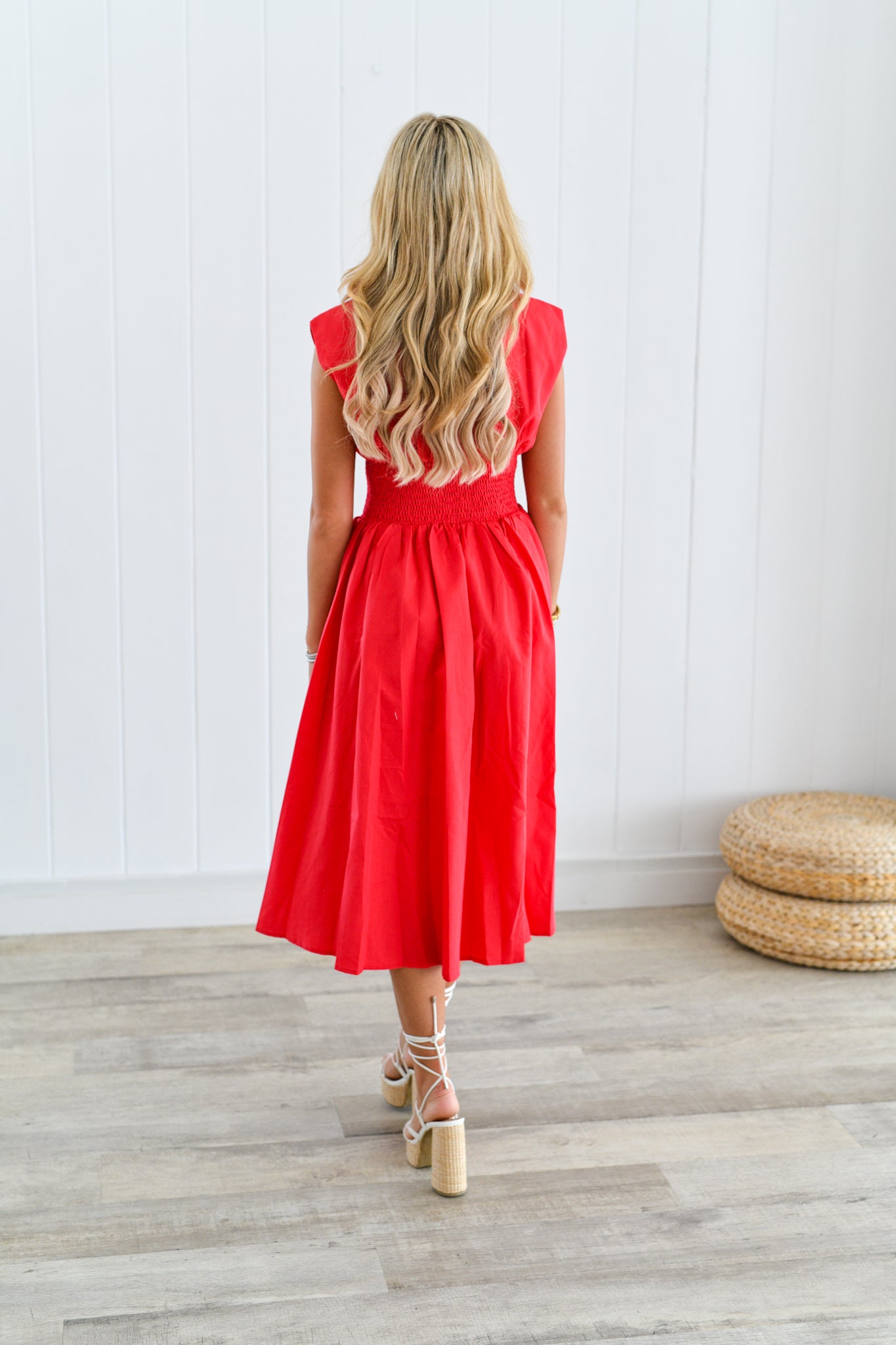 Lexi Midi Dress - Red