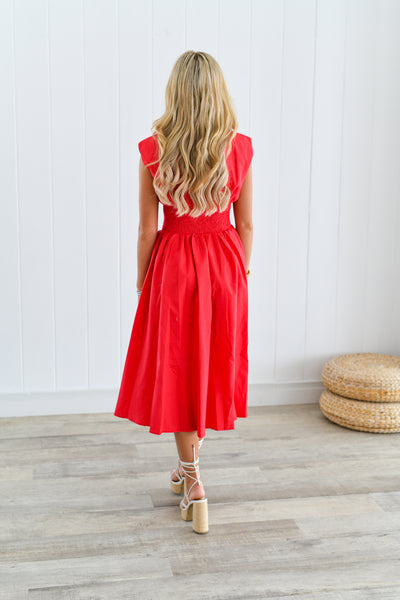 Lexi Midi Dress - Red