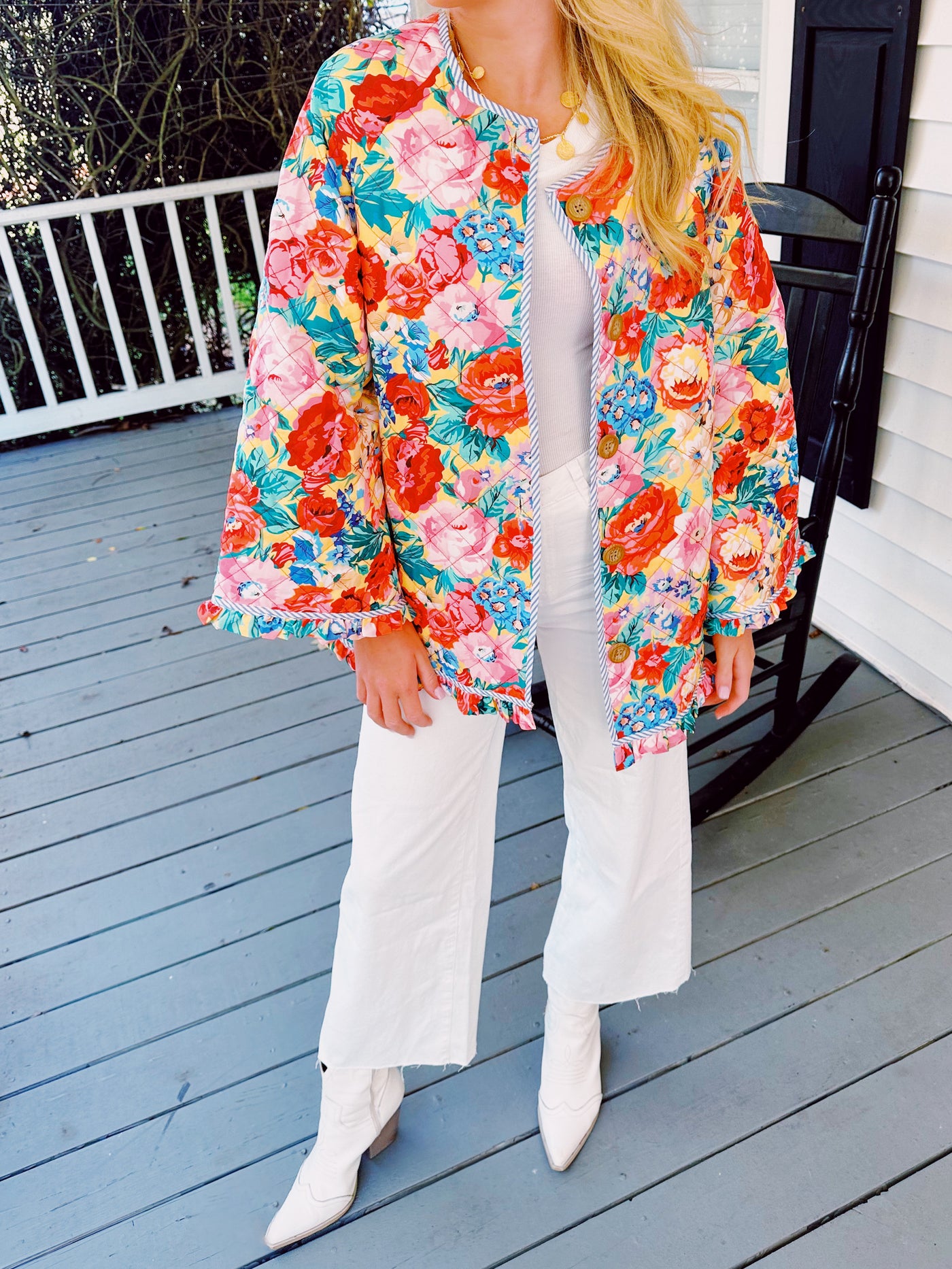 Nantucket Floral Quilted Jacket