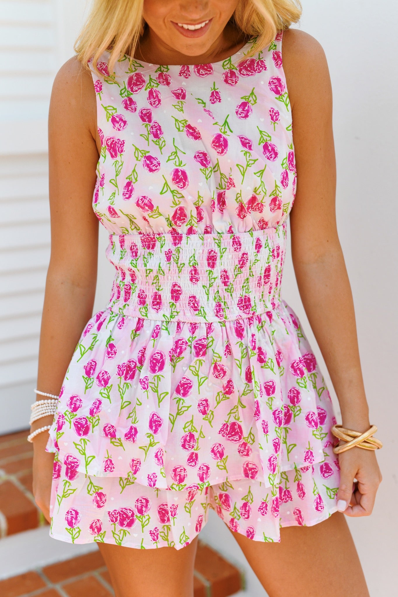 Lainey Mini Dress - Pink Floral