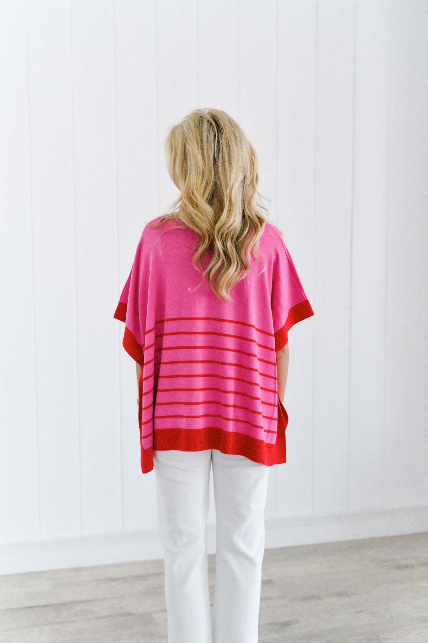 Lyle Stripe Top - Pink/Red