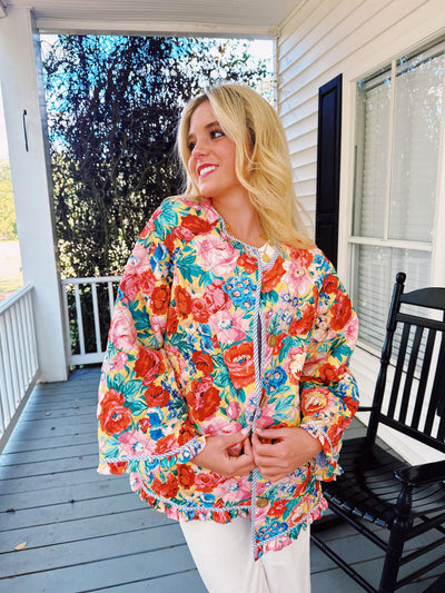 Nantucket Floral Quilted Jacket