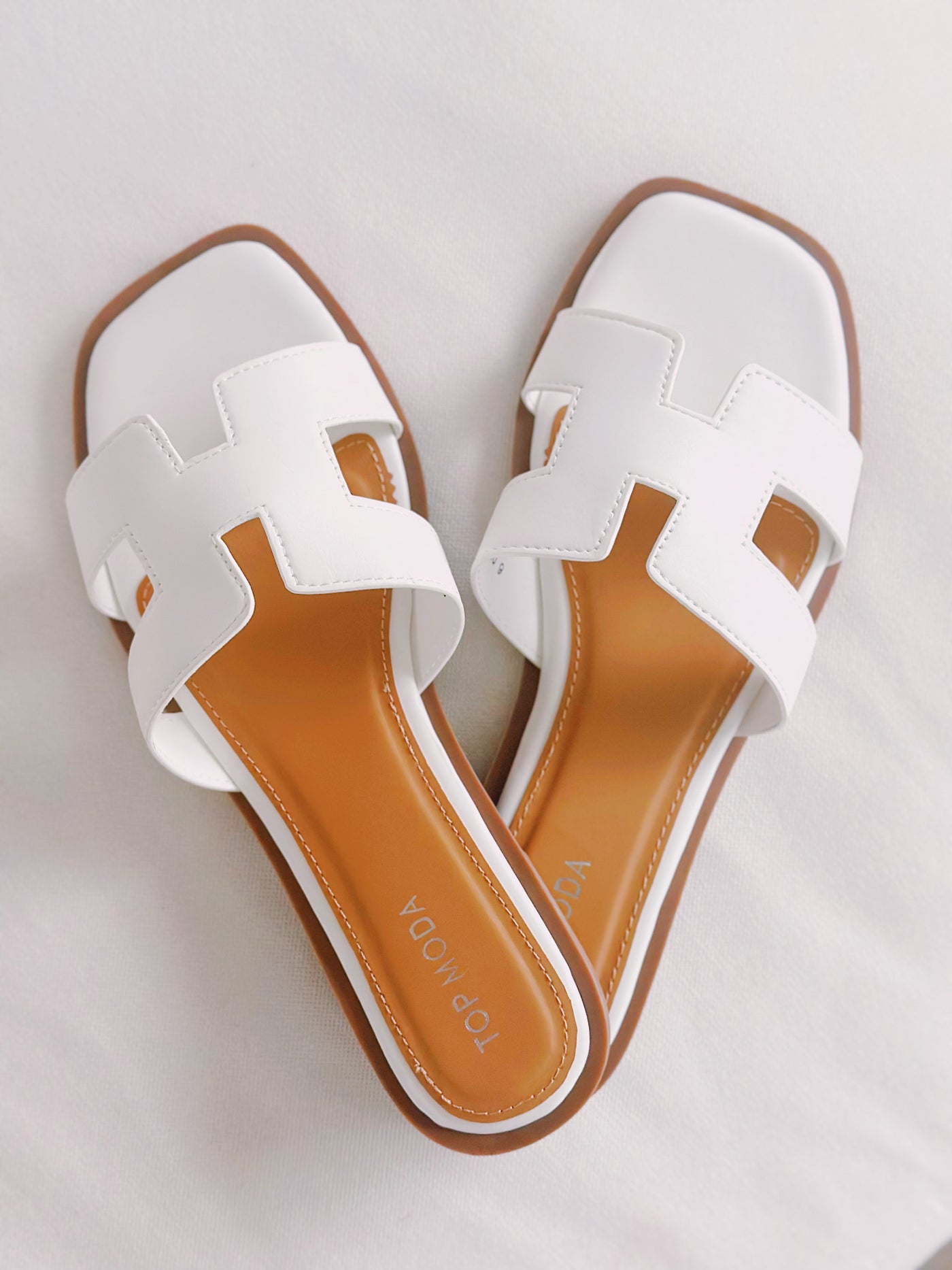 H Sandals - White