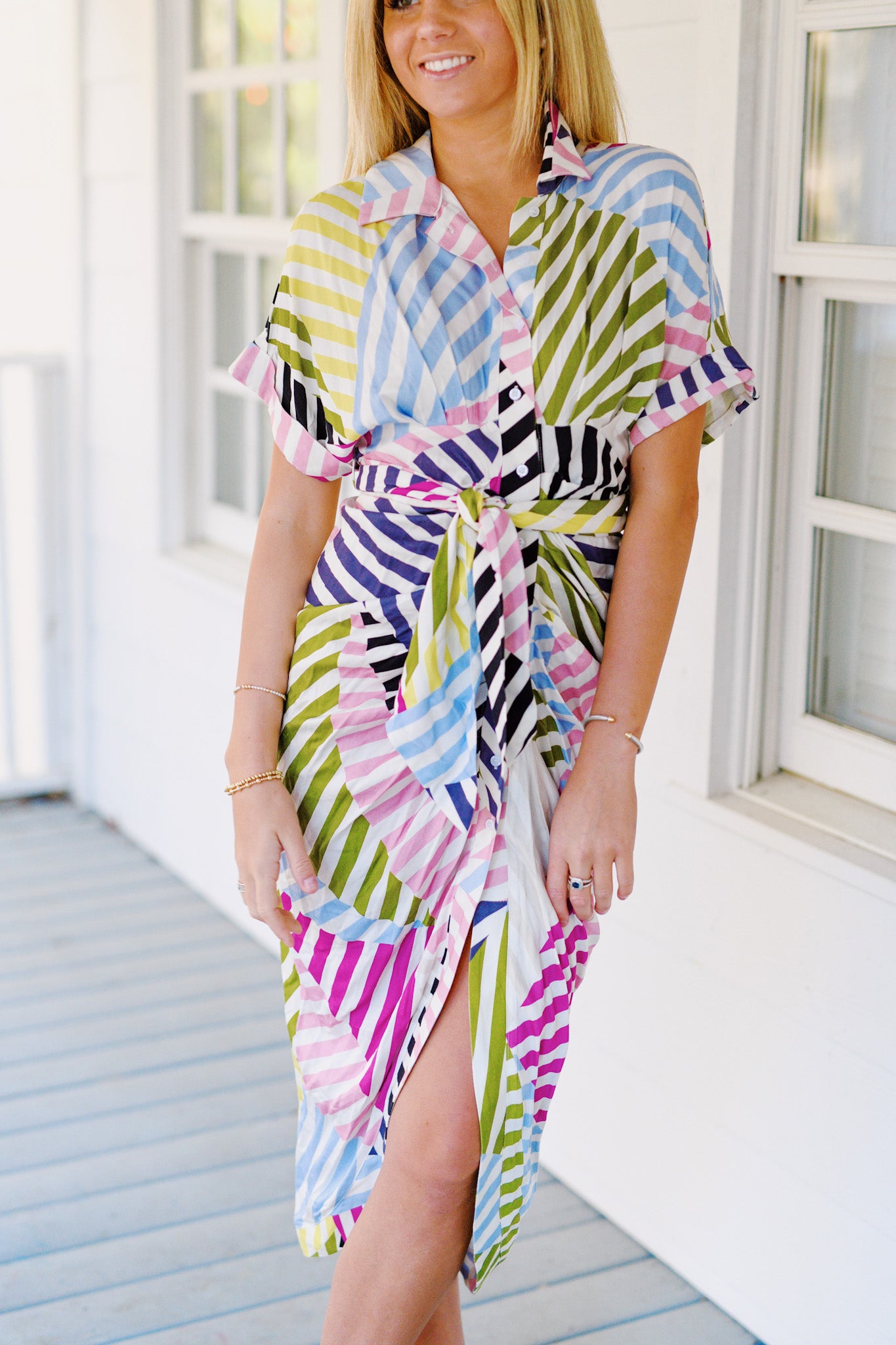 Lexi Multi Striped Midi Dress