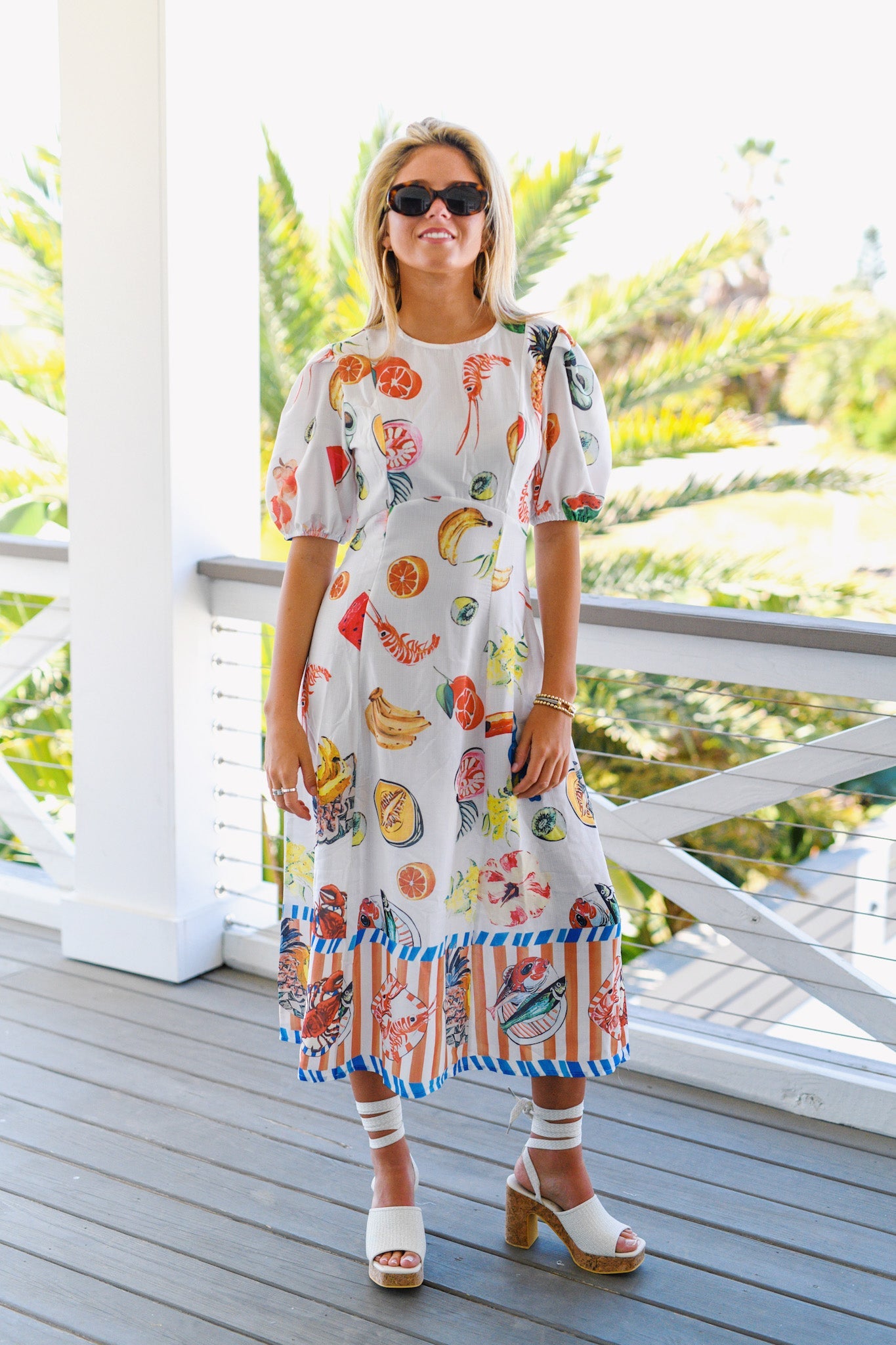 European Summer Printed Maxi Dress