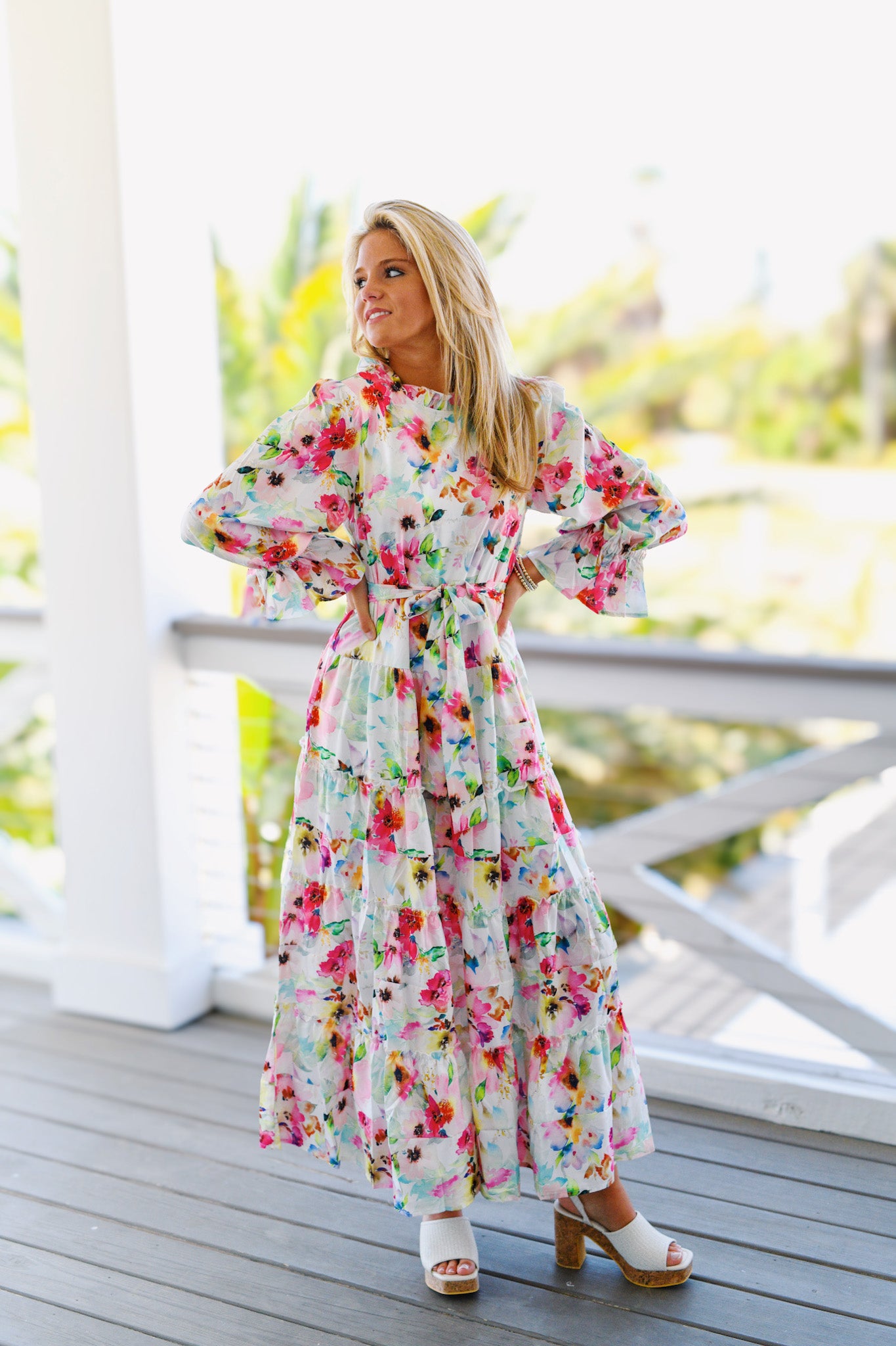 Lizzy Floral Belted Dress