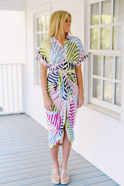 Lexi Multi Striped Midi Dress