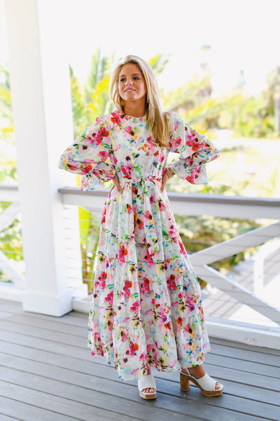 Lizzy Floral Belted Dress