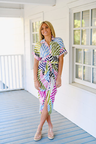 Lexi Multi Striped Midi Dress