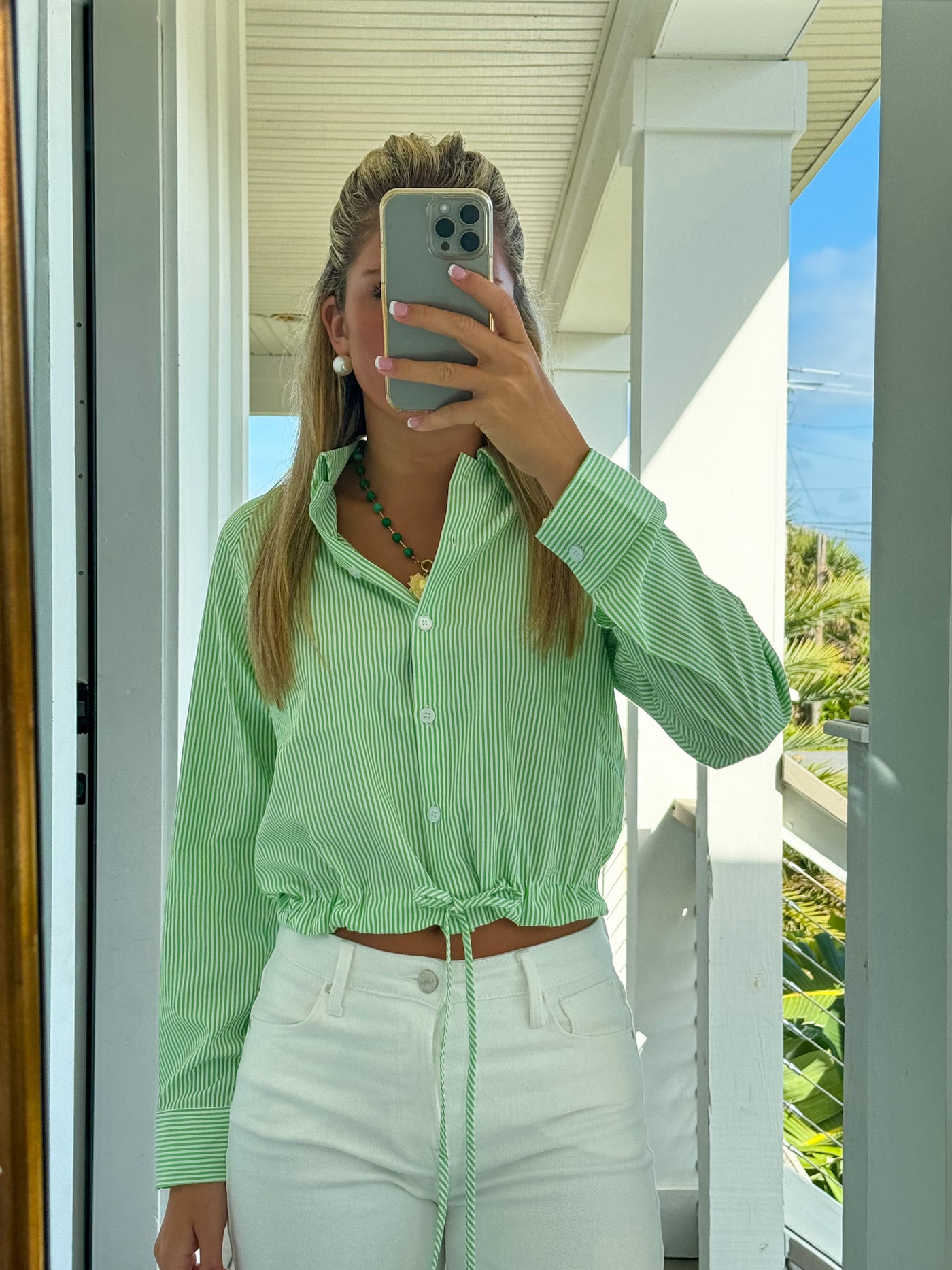 Piper Button Shirt - Lime