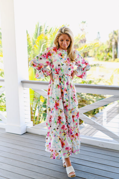 Lizzy Floral Belted Dress