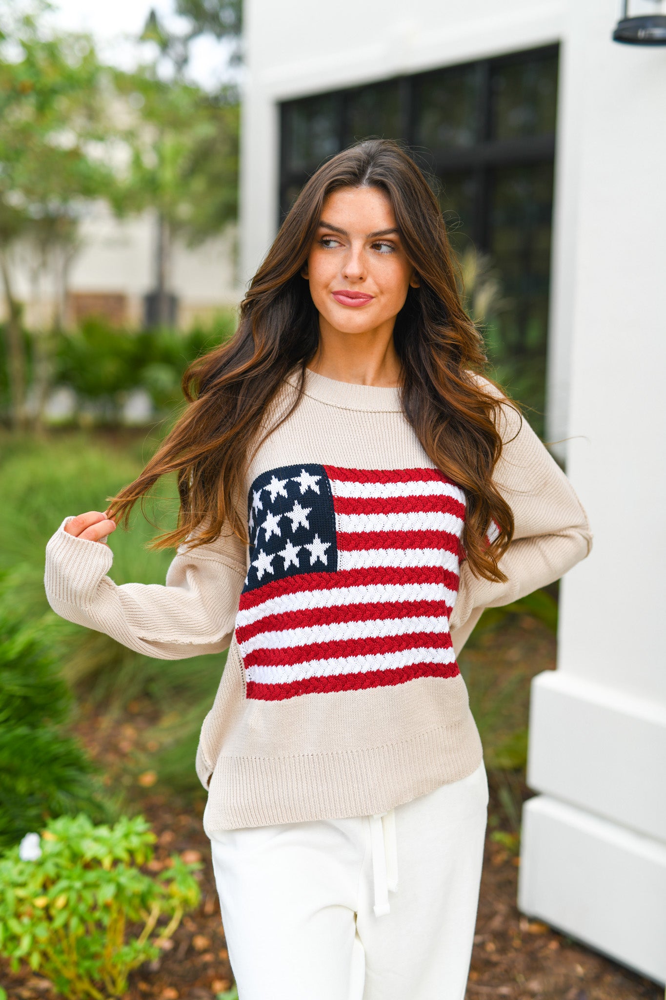 Flag Sweater - Beige