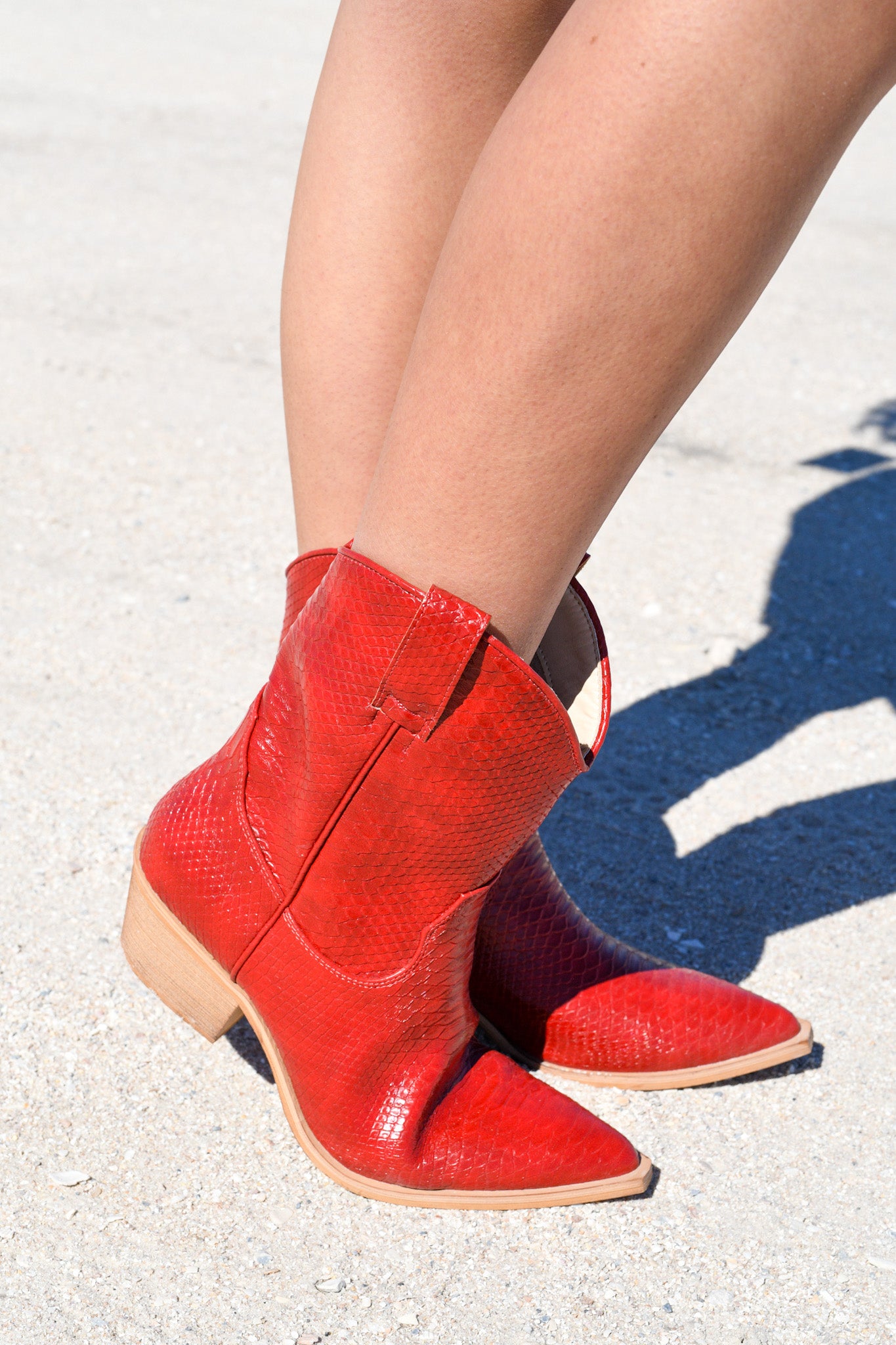 Karlie Mini Cowgirl Boots - Red