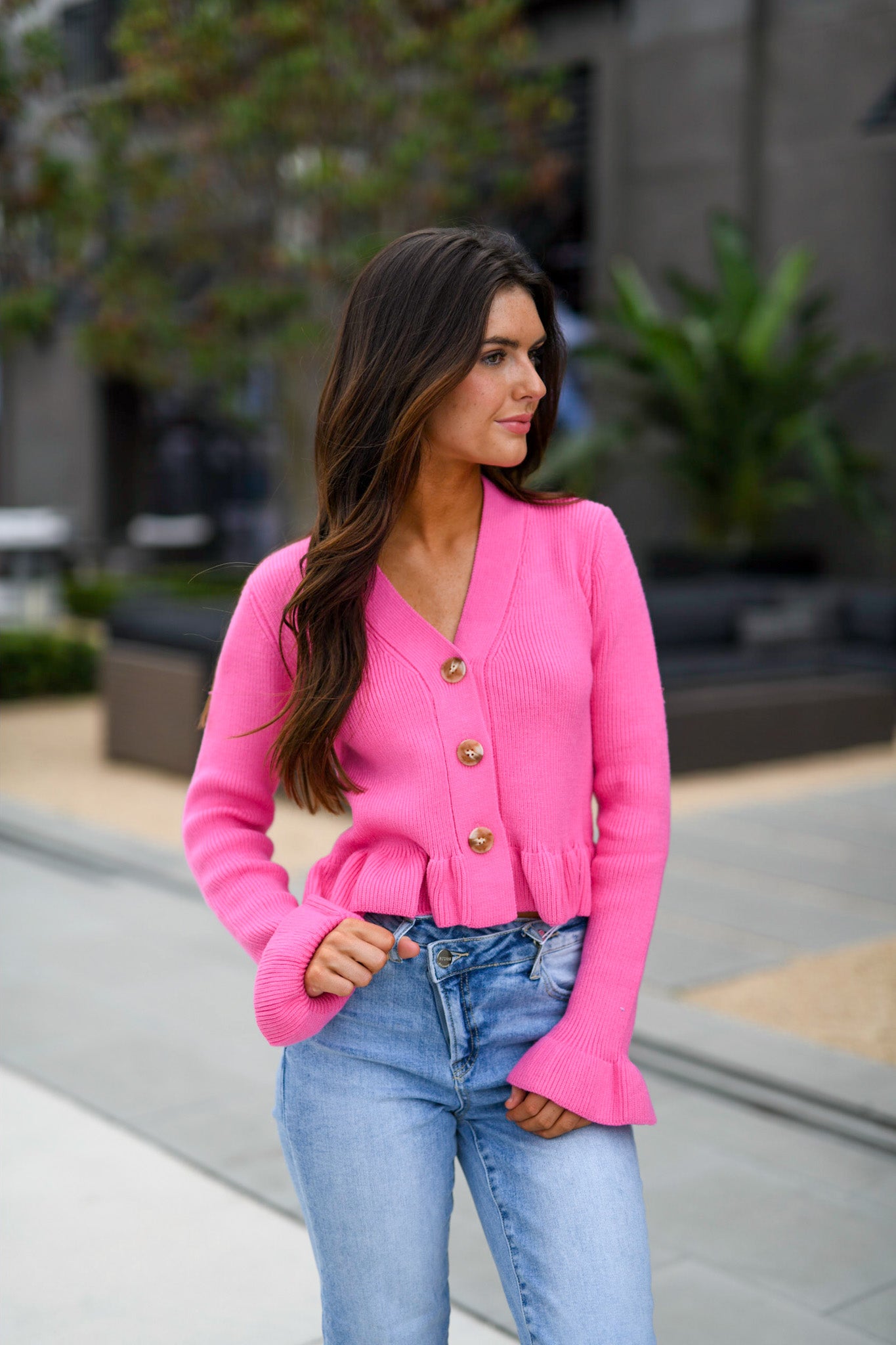 Stacy Sweater Knit Top - Pink