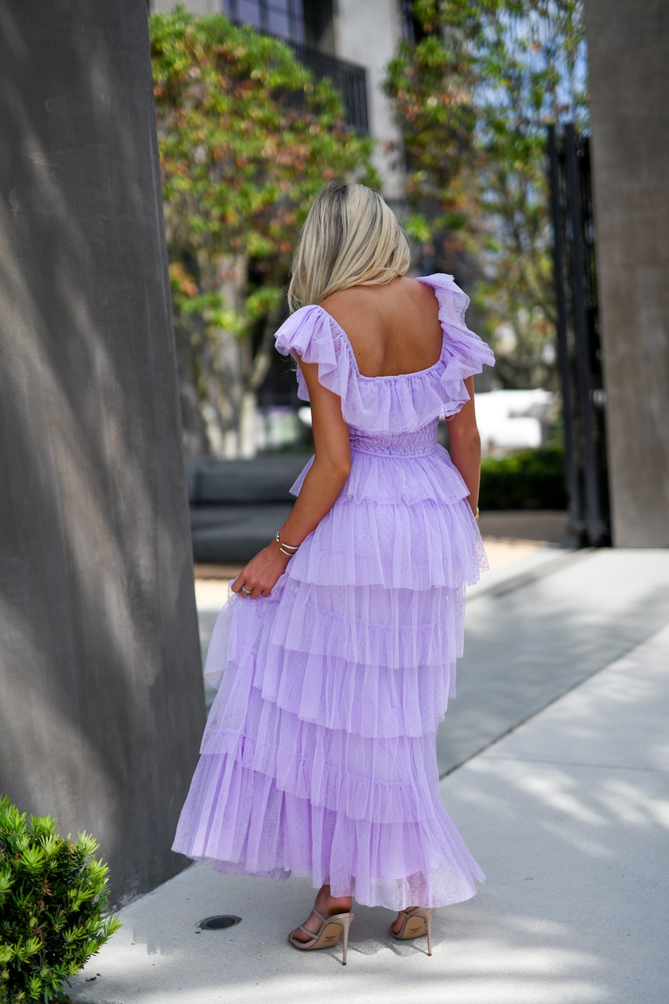 Bently Ruffle Tiered Maxi Dress - Lavender