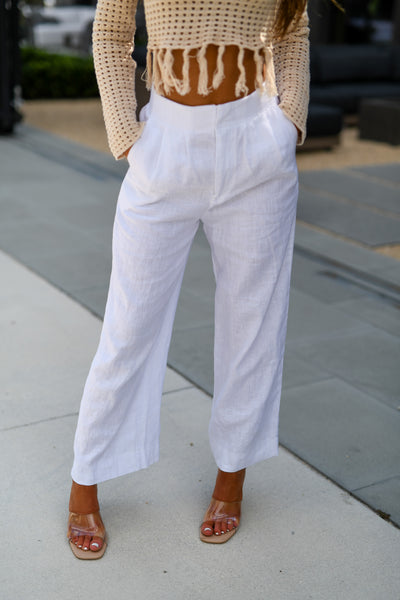 Avril Woven Pants - White