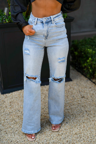 Fran High Rise Wide Jeans