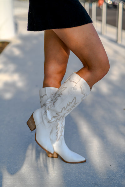 Tailgate Tall White Boots